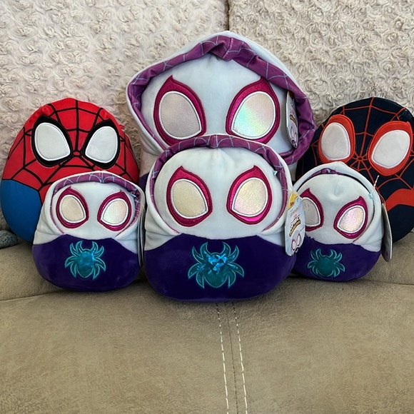 Squishmallows Marvel Licensed Spider-Man Miles Morales & Ghost Spider BNWT